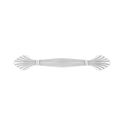 Immagine di Maniglia per mobili HZ0503 interasse mm 128 in lega di zinco royal bianco patina argento 