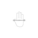 Immagine di Maniglia per mobili HZ0503 interasse mm 128 in lega di zinco royal bianco patina argento 