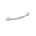 Immagine di Maniglia per mobili HZ0503 interasse mm 96 in lega di zinco royal bianco patina argento 