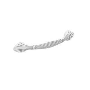 Immagine di Maniglia per mobili HZ0503 interasse mm 96 in lega di zinco royal bianco patina argento 