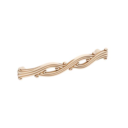 Immagine di Maniglia per mobili HZ0741 interasse mm 128 in lega di zinco royal avorio patina oro 