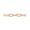 Immagine di Maniglia per mobili HZ0741 interasse mm 128 in lega di zinco royal avorio patina oro 