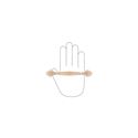 Immagine di Maniglia per mobili HZ0503 interasse mm 128 in lega di zinco royal avorio patina oro 