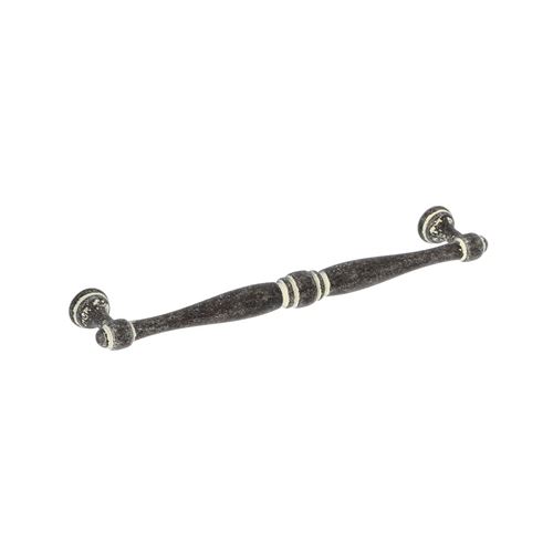 Immagine di Maniglia per mobili HZ0619 interasse mm 160 in lega di zinco rusticall avorio 