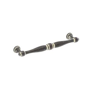 Immagine di Maniglia per mobili HZ0619 interasse mm 128 in lega di zinco rusticall avorio 