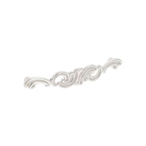 Immagine di Maniglia per mobili HZ0810 interasse mm 128 in lega di zinco argento Venezia 