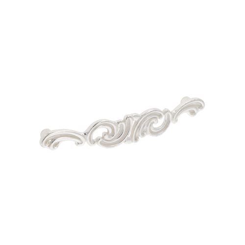Immagine di Maniglia per mobili HZ0810 interasse mm 128 in lega di zinco argento Venezia 