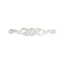Immagine di Maniglia per mobili HZ0810 interasse mm 128 in lega di zinco argento Venezia 