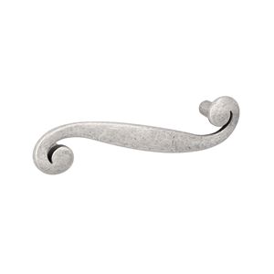 Immagine di Maniglia per mobili HZ0614 interasse mm 96 in lega di zinco Argento vecchio graffiato 