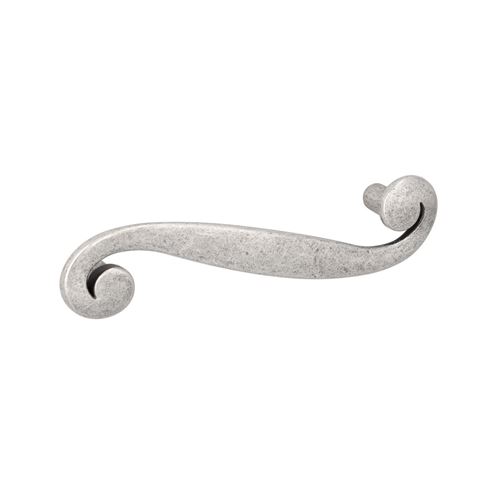 Immagine di Maniglia per mobili HZ0614 interasse mm 96 in lega di zinco Argento vecchio graffiato 