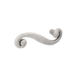 Immagine di Maniglia per mobili HZ0614 interasse mm 64 in lega di zinco Argento vecchio graffiato 