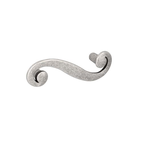 Immagine di Maniglia per mobili HZ0614 interasse mm 64 in lega di zinco Argento vecchio graffiato 