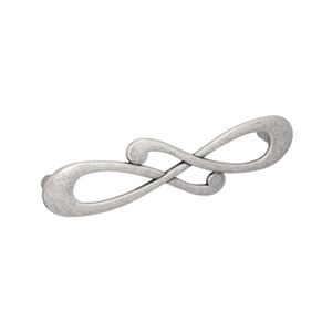 Immagine di Maniglia per mobili HZ0602 interasse mm 128 in lega di zinco Argento vecchio graffiato 