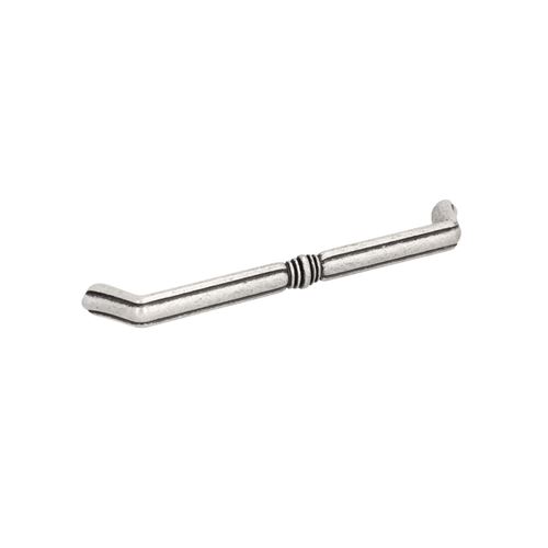 Immagine di Maniglia per mobili HZ0811 interasse mm 160 in lega di zinco argento vecchio brillante 