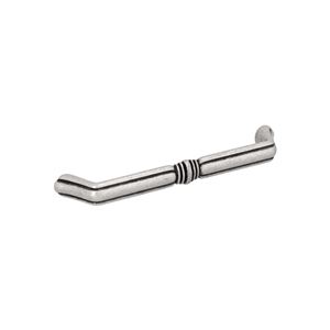 Immagine di Maniglia per mobili HZ0811 interasse mm 128 in lega di zinco argento vecchio brillante 