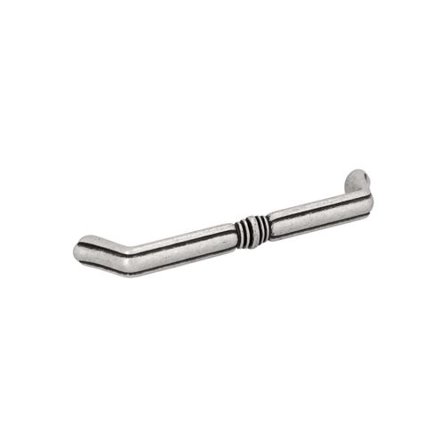 Immagine di Maniglia per mobili HZ0811 interasse mm 128 in lega di zinco argento vecchio brillante 