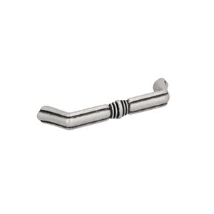 Immagine di Maniglia per mobili HZ0811 interasse mm 96 in lega di zinco argento vecchio brillante 