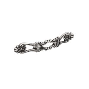 Immagine di Maniglia per mobili HZ0797 interasse mm 128 in lega di zinco argento vecchio brillante 