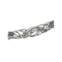 Immagine di Maniglia per mobili HZ0638 interasse mm 128 in lega di zinco argento vecchio brillante 