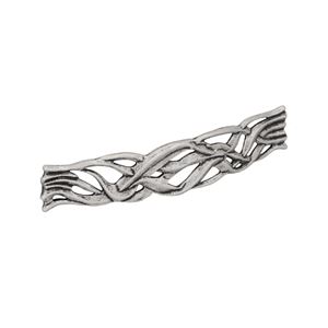 Immagine di Maniglia per mobili HZ0638 interasse mm 128 in lega di zinco argento vecchio brillante 