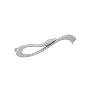 Immagine di Maniglia per mobili HZ0637 interasse mm 160 in lega di zinco argento vecchio brillante 