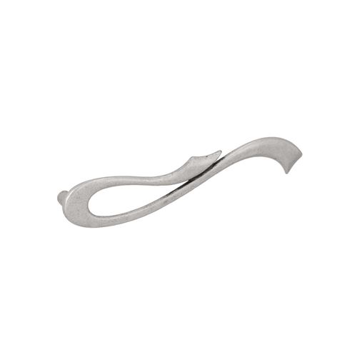 Immagine di Maniglia per mobili HZ0637 interasse mm 160 in lega di zinco argento vecchio brillante 