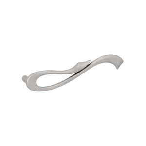 Immagine di Maniglia per mobili HZ0637 interasse mm 128 in lega di zinco argento vecchio brillante 