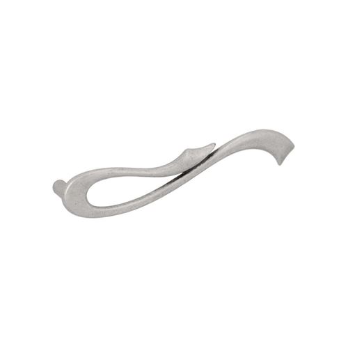 Immagine di Maniglia per mobili HZ0637 interasse mm 128 in lega di zinco argento vecchio brillante 