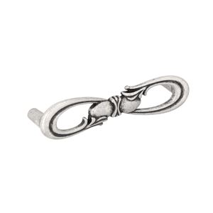 Immagine di Maniglia per mobili HZ0636 interasse mm 96 in lega di zinco argento vecchio brillante 