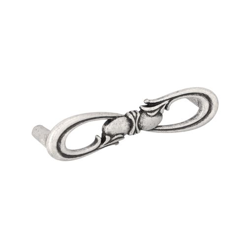 Immagine di Maniglia per mobili HZ0636 interasse mm 96 in lega di zinco argento vecchio brillante 