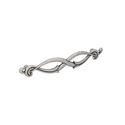 Immagine di Maniglia per mobili HZ0634 interasse mm 128 in lega di zinco argento vecchio brillante 