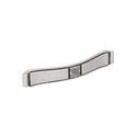Immagine di Maniglia per mobili HZ0628 interasse mm 128 in lega di zinco argento vecchio brillante 