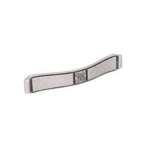 Immagine di Maniglia per mobili HZ0628 interasse mm 128 in lega di zinco argento vecchio brillante 