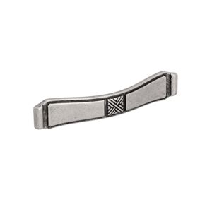 Immagine di Maniglia per mobili HZ0628 interasse mm 96 in lega di zinco argento vecchio brillante 