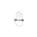 Immagine di Maniglia per mobili HZ0627 interasse mm 64 in lega di zinco argento vecchio brillante 