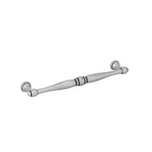 Immagine di Maniglia per mobili HZ0619 interasse mm 160 in lega di zinco argento vecchio brillante 