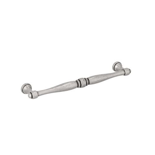 Immagine di Maniglia per mobili HZ0619 interasse mm 160 in lega di zinco argento vecchio brillante 