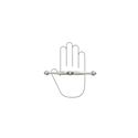 Immagine di Maniglia per mobili HZ0619 interasse mm 160 in lega di zinco argento vecchio brillante 