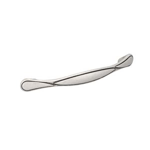 Immagine di Maniglia per mobili HZ0533 interasse mm 128 in lega di zinco argento vecchio brillante 