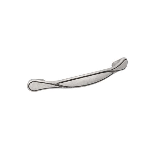 Immagine di Maniglia per mobili HZ0533 interasse mm 96 in lega di zinco argento vecchio brillante 