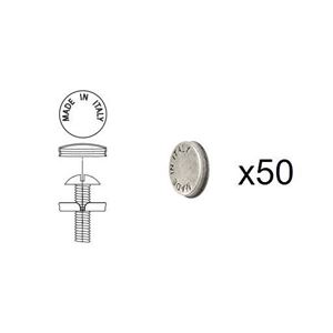 Immagine di Kit 50 borchie copriviti HZ argento vecchio (senza viti) 