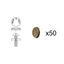 Immagine di Kit 50 borchie copriviti HZ bronzo antico (senza viti) 