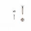 Immagine di Kit 6 viti legno testa piana svasta per montaggio cerniere decorative finitura nichelata 