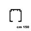 Immagine di Binario 1280 alluminio anodizzato argento asta cm 150 forata per kit portata 30/160 kg 