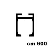 Immagine di Binario 1240 alluminio naturale asta cm 600 per kit portata 240 kg 