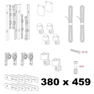 Immagine di Kit Beta per due ante in legno altezza da 380 mm a 459 mm 
