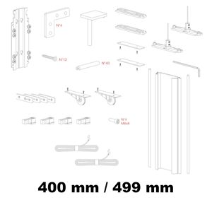 Immagine di Kit Gamma per anta interna in legno altezza da 400 mm a 499 mm 
