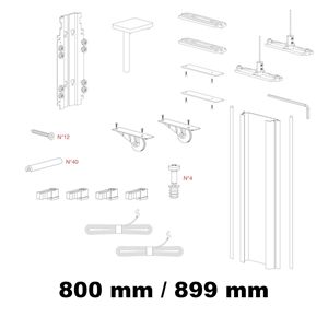 Immagine di Kit Gamma per anta interna in legno altezza da 800 mm a 899 mm 