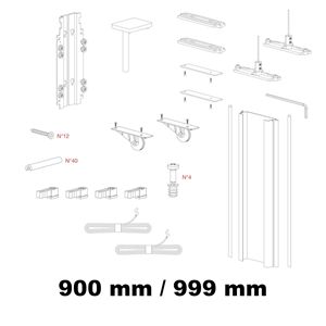 Immagine di Kit Gamma per anta interna in legno altezza da 900 mm a 999 mm 