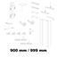 Immagine di Kit Gamma per anta interna in legno altezza da 900 mm a 999 mm 